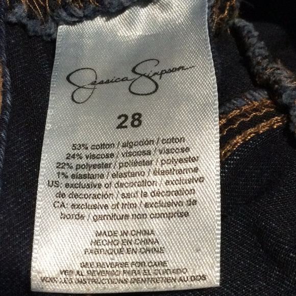 Jessica Simpson 'Kiss Me Super Skinny' Dark Denim Jeans Size 28 - Picture 9 of 16